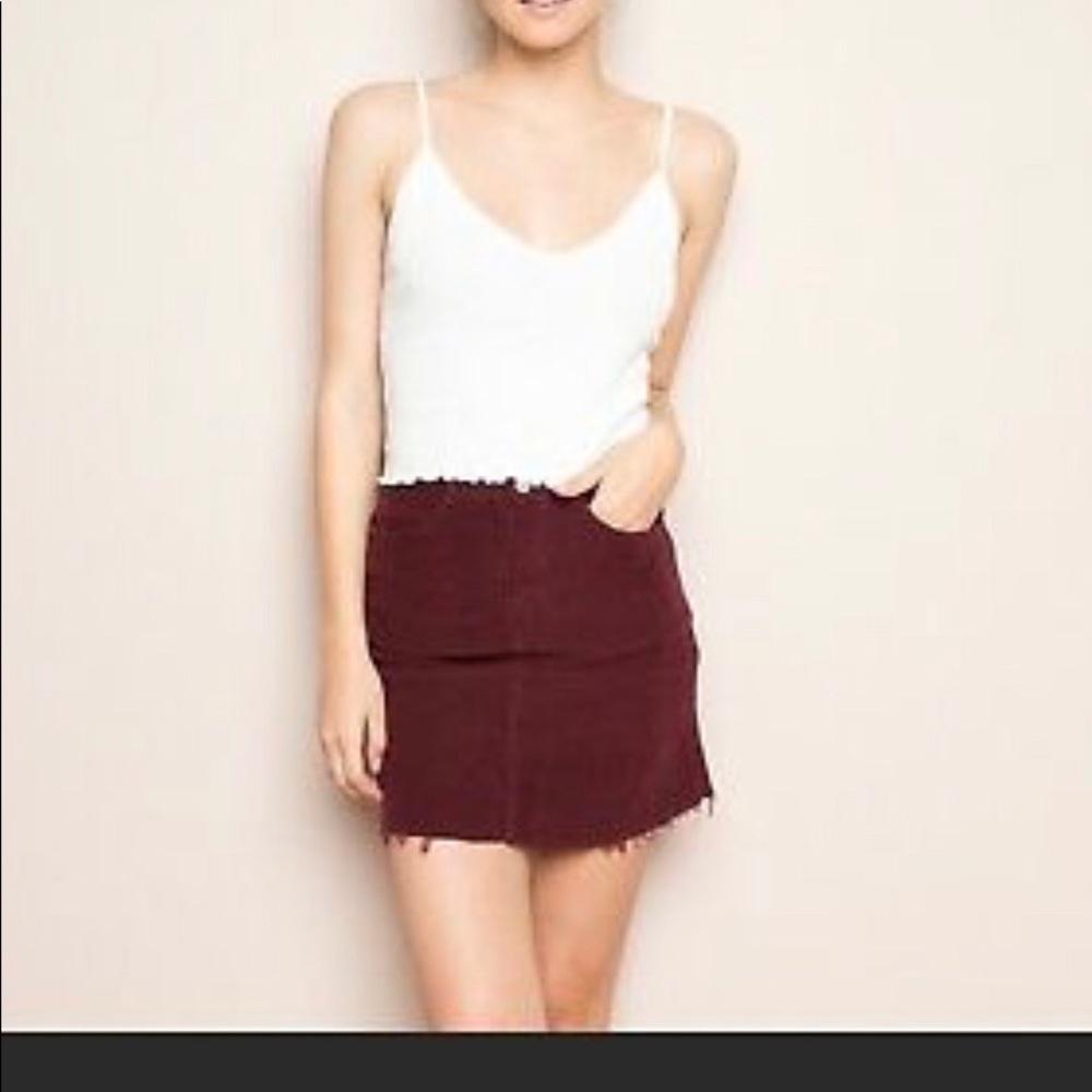 Brandy Melville burgundy skirt